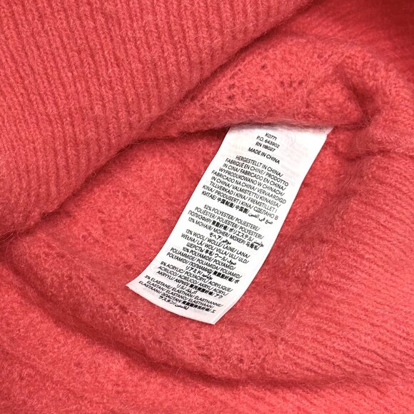 Boden Cropped Wool Mohair Coral Pink Cardigan Knit Sweater Short Sleeve - Picture 9 of 11